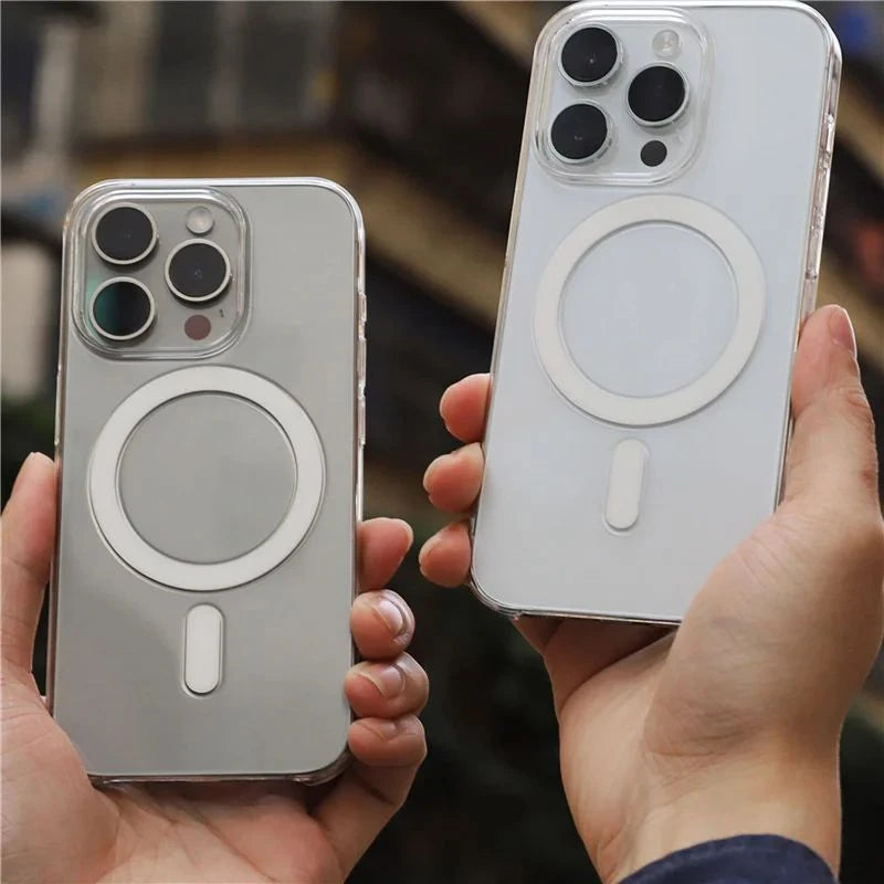 Magnetiskt Transparent Skal (Hård PC) – iPhone 13–17 Serien