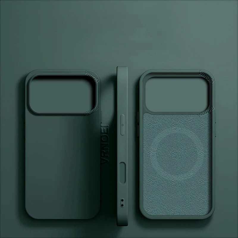 Magnetiskt Skyddsskal med Mjuk Insida (MagSafe) – iPhone 11–17