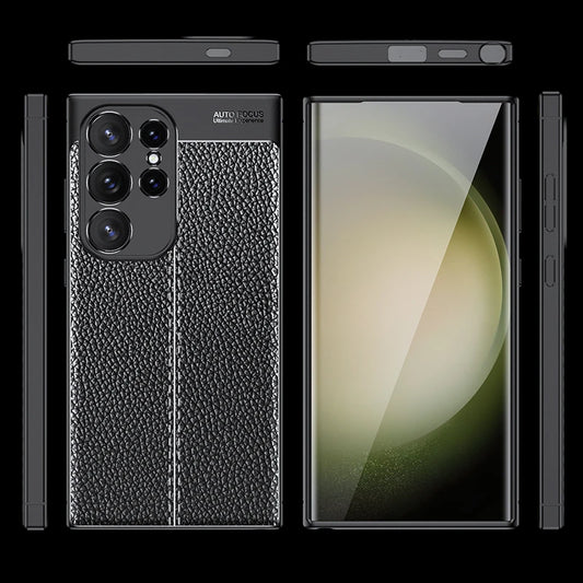 Läderinspirerat Stötdämpande Skal – Samsung Galaxy S24 Serien