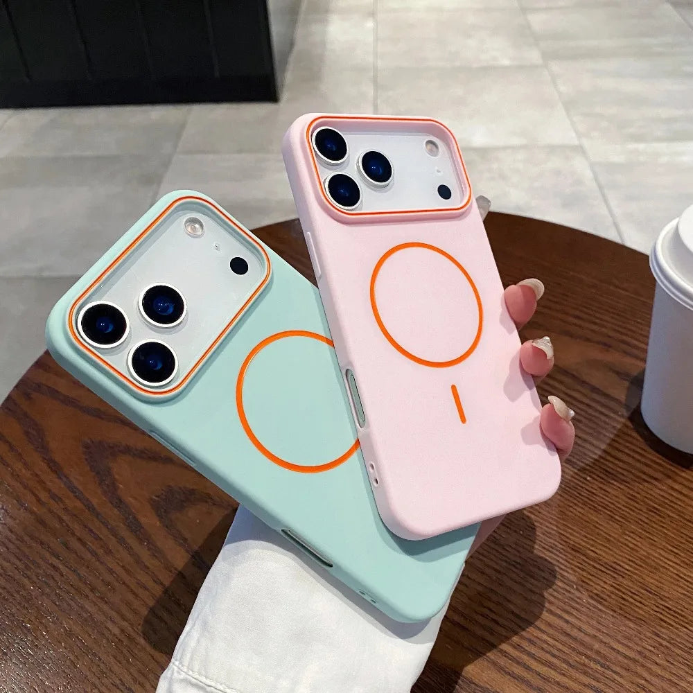 Magnetiskt Matt Silikonskal (MagSafe) – iPhone 11–17 Serien