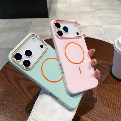 Magnetiskt Matt Silikonskal (MagSafe) – iPhone 11–17 Serien