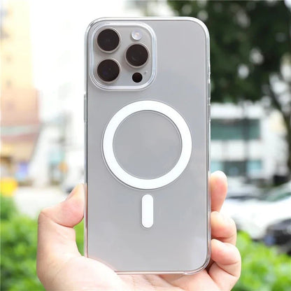 Magnetiskt Transparent Skal (Hård PC) – iPhone 13–17 Serien