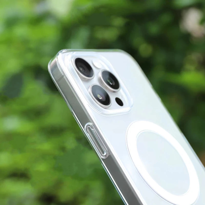 Magnetiskt Transparent Skal (Hård PC) – iPhone 13–17 Serien