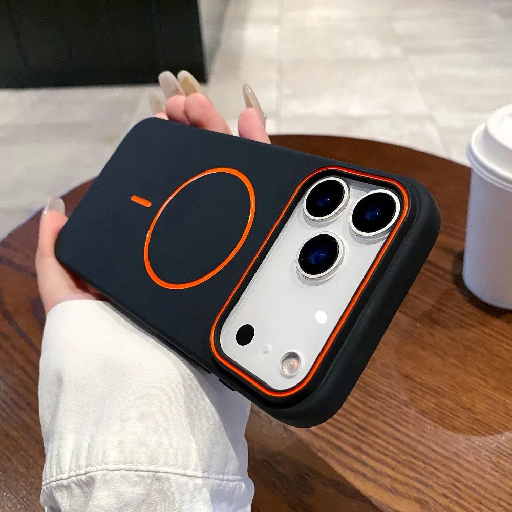 Magnetiskt Matt Silikonskal (MagSafe) – iPhone 11–17 Serien